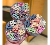 100/70/50/30/10 pezzi Fermagli per capelli quadrati colorati da donna, mini fermagli per capelli, stile dolce e carino, accessori per capelli da donna. Adatti per uso quotidiano casual, campus, viaggi