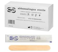 100 Abbassalingua in legno monouso STERILI, spatole in legno confezionate singolarmente
