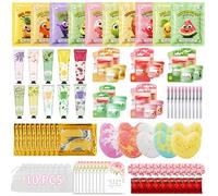 100 accessori per feste termali per ragazze e donne, maschere per il viso, crema per le mani, balsamo per le labbra, bomba da bagno, maschera per gli occhi, asciugamano compresso, cravatte, spazzola