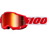 100% Accuri 2 Occhiali da motocross, Rosso/Bianco
