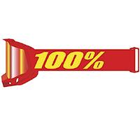 100% Accuri II V2 Chrome Essential Occhiali da motocross, rosso/giallo