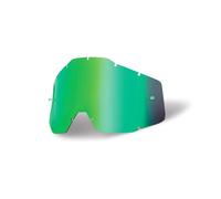 100% Accuri / Racecraft / Strata Anti-Fog Replacement Lens - Green Mirror