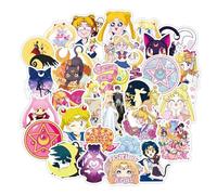 100 adesivi a tema anime, per computer portatile, bottiglia d'acqua, bici, moto, auto, paraurti, skateboard, agenda, notebook, bagagli, chitarra, confezione di decalcomanie Tsukino Usagi