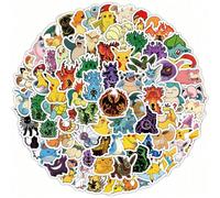 100 adesivi a tema cartoni animati, simpatici mostri tascabili, melodia, decorazioni fai-da-te per laptop, regali per bambini e ragazze 100 pezzi,Versione aggiornata 100PC,200 pezziFumetto,PianteCarta