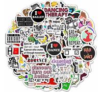 100 Adesivi a Tema Danza per Bottiglie d'Acqua - Adesivi per Scrapbooking, Regali per Ballerini e Insegnanti di Danza - Dance Stickers