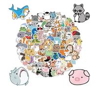 100 Adesivi Animali Cartoni Animati - Decorativi e Carini per Bambini, Graffiti - Adatti per Quaderni fai da te, Artigianato e Diari