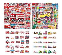 100 Adesivi Bambini Vigili del Fuoco e Treni, Stickers Impermeabili in Vinile per Scrapbooking, Fai da Te, Borraccia, Laptop, Valigia, Regalo Creativo per Ragazzi (5.5-8.5 cm)