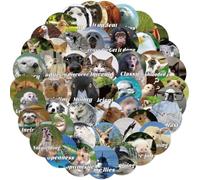 100 adesivi con espressioni di animali, graziosi adesivi decorativi per diari, album di ritagli, computer portatili, telefoni, bottiglie d'acqua e artigianato fai-da-te