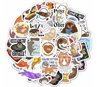 100 Adesivi con Lontre Marine e di Fiume per Laptop e Bottiglie d'Acqua - Regali a Tema Lontra, Adesivi Impermeabili - Otter Stickers