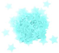 100 adesivi da parete multicolore che si illuminano al buio con stelle incandescenti, decalcomanie da parete per camerette dei bambini, decorazioni blu con manico comodo
