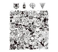 100 adesivi in stile gotico, adesivi scuri, adesivi decorativi fai da te, in vinile, impermeabili, in bianco e nero, adatti per borse e computer
