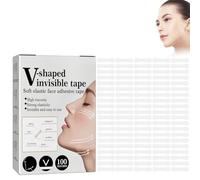 100 adesivi lifting, per il viso, a forma di V, per nascondere le rughe del viso, sollevando la pelle flaccida, a forma di V, per rassodare il viso