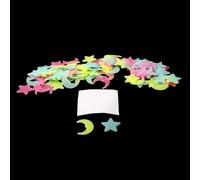 100 adesivi luminosi da parete con luna e stelle, per camera da letto dei bambini e decorazioni per feste con bagliore notturno