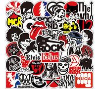 100 adesivi musica rock and roll per valigia, skateboard, laptop, computer, bottiglie d'acqua, auto, ragazzi, ragazze, decalcomania, impermeabile