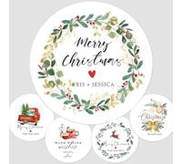 100 Adesivi Natalizi Personalizzati Con Nome Per Regali E Doni, Decorazioni Fai Da Te Per Feste Di Compleanno, Etichette Personalizzate, Buste, Quaderni, Valigie, Adesivi Impermeabili Fai Da Te