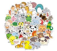 100 adesivi per animali, simpatici cartoni animati, adesivi per bambini, impermeabili, in vinile, decorazione fai da te per moto, laptop, bicicletta, skateboard, bagagli