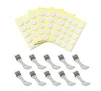 ZWZNBL 100 adesivi per stoppini per candele, con 10 supporti per stoppini in acciaio inox, dispositivo di centraggio per la creazione di candele, regalo per gli amanti delle candele, bianco, grigio,