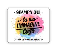 100 Adesivi Personalizzati - Etichette Adesive Personalizzate per Aziende, Sticker Personalizzati Compleanni, Logo - Grafica HD (Rettangolo, 9x8 cm)