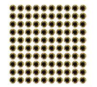 100 adesivi realistici in 3D per pesca con la pesca (14 mm dorato)
