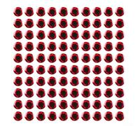100 adesivi realistici in 3D per pesca con la pesca (14 mm rosso)