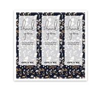 100 adesivi rettangolari con scritta "Thank You", per regali, scatole regalo, 90 x 30 mm, adesivi di ringraziamento rettangolari per piccole imprese, baby shower, battesimo, Natale, matrimonio