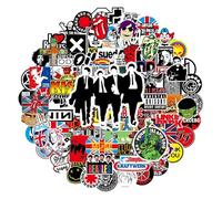 100 Adesivi Rock Tema di Gruppo Punk Acqua Resistente UV Resistente Materiale PVC DIY Stupendo Regalo Decorativo Sticker Moto Adesivi Per Casco