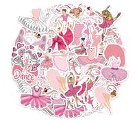 100 Adesivi Rosa per Balletto, Adesivi Creativi per Graffiti dei Cartoni Animati, Adesivi Decorativi Carini, Adesivi per Computer da Bicicletta Fai da Te, Regali per Ragazze