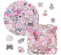 100 Adesivi Rose, Confezione Carina Per Bottiglie D'Acqua, Set Di Moda Per Computer Portatile, Bagagli - Stile Estetico