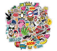 100 Adesivi stickerbomb graffiti macbook iphone skateboard decalcomanie in vinile decalcomanie pop art Adesivi assortiti pacco snowboard valigia valigie iPhone adesivi paraurti bici auto Bomb Pack