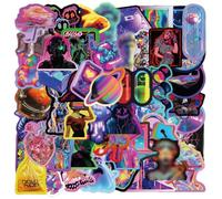 100 Adesivi stile cyberpunk a degradé,SANYUANHE Adesivi tecnologici,Sticker cyberpunk per bottiglie d'acqua,valigie,biciclette,automobili,tablet,bambini e adulti