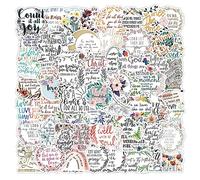100 Adesivi Versetto Della Bibbia, Gesù Cristiano Adesivi Decorativi Fai-da-te Della Bibbia Letteraria, Adesivi in Vinile Impermeabile, per Bottiglia d'acqua, Laptop, Skateboard, Bagagli