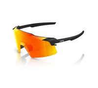 100% Aerocraft Glasses - Soft Tact Black / HiPER Red Multilayer M Clothing NUOVO