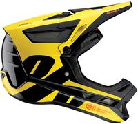 100% Aircraft Composite LTD Neon Yellow Casco Downhill, nero-giallo, taglia S per maschi