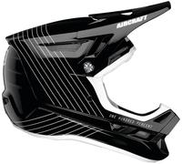 100% Aircraft Composite Silo Casco Downhill, nero-bianco, taglia L per maschi