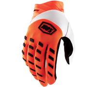 100% Airmatic Guanti da bicicletta, Arancione/bianco, Taglia L