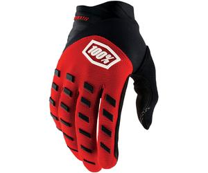 100% Airmatic Guanti da bicicletta, rosso/nero, Taglia M