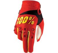 100% Airmatic Guanti Motocross, rosso/giallo, Taglia S