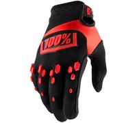 100% Airmatic Hexa Guanti Giovani Motocross, nero/rosso, Taglia S