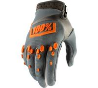 100% Airmatic Hexa Guanti Motocross, grigio/arancione, Taglia S