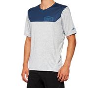 100% Airmatic Maglia da bicicletta a maniche corte, grigio-blu, taglia XL per maschi