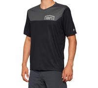 100% Airmatic Maglia da bicicletta a maniche corte, nero/grigio, Taglia S