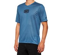 100% Airmatic Mesh Maglia da bicicletta a maniche corte, blu, taglia XL per maschi