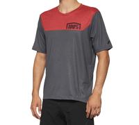 100% Airmatic Short Sleeve Jersey 2022 Charcoal/Racer Red S