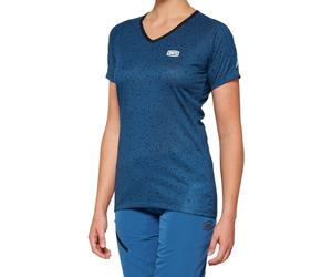 100% Airmatic Slate Blue Maglia da donna per bicicletta a maniche corte, blu, taglia XL per donne