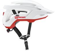 100% Altis Casco da bicicletta, bianco/rosso, Taglia S/M (55-59)