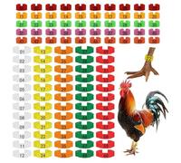 100 anelli colorati per cosce di pollo con testo stampato per la marcatura e l'ordinamento di pollame, fasce numerate per zampe di uccello