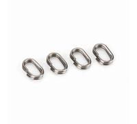 100 Anelli per Pesce e Anelli Divisi per Connettore per Attrezzatura da Pesca, Moschettone Girevole Ovale in Acciaio Inossidabile 5x8mm con Struttura Robusta e Durevole per Uso in (9*15 mm)
