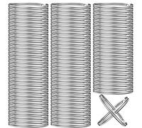 100 anelli portachiavi, diametro 25 mm, per portachiavi, anello portachiavi, argento, 0.2