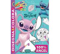 100% Angel. Stitch. Disegna & colora. Ediz. a colori