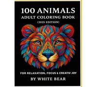 100 Animals Adult Coloring Book